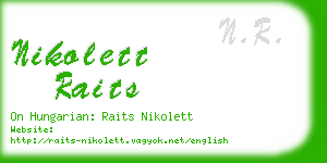 nikolett raits business card